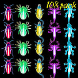 108 PCS Halloween Glow Sticks Bulk ,Halloween Light Up Necklaces, Glow in The Dark Party Favors For Kids and Adults, Halloween Light up toys Treat Bag Fillers (40 Glow Sticks+20 Bugs+20 Ropes+28 Rings) - Glow-Paradise