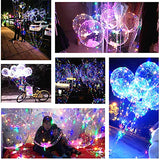 6 PACKS LED Light Up BoBo Balloons with Stick,3 Levels Flashing LED String Lights,20 Inches Bubble Balloons, Air Pump, for Christmas Birthday Party Decoration - Glow-Paradise