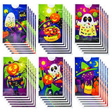 JOYIN 72 Pcs Halloween Small Plastic Treat Bags with 6 Character Designs, Halloween Mini Candy Bags, Small Trick or Treat Bags, Plastic Goodie Bags for Halloween Party Favors - Glow-Paradise