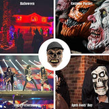 Hautton Halloween Mask, Men's Creepy Scary Funny Clown Joker Latex for Halloween Costume Party Cosplay Props -Black Hat - Glow-Paradise