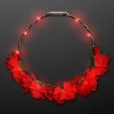 LED Light Up Flowers Halo Headband (Red Color, 1 Quantity Per Pack) - Glow-Paradise