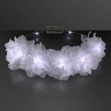 LED Light Up Flowers Halo Headband (White Color, 1 Quantity Per Pack) - Glow-Paradise