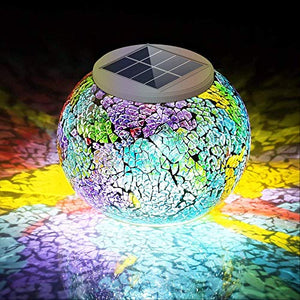 Color Changing Solar Powered Glass Ball Led Garden Lights, Rechargeable Solar Outdoor Figurine Lights, Outdoor Waterproof Solar Figurine Night Lights Solar Lantern Lights for Decorations, Ideal Gifts - Glow-Paradise