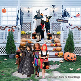 BEMISO Halloween Trick or Treat Bags With LED light Halloween Candy Basket Tote Bags Multipurpose Reusable Goody Bucket for Kids Halloween Party Favors (Black) - Glow-Paradise