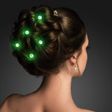 LED LIght up Clip On Blinky Light Earrings (Green Color) - Glow-Paradise