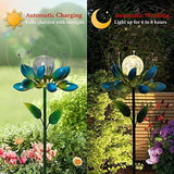 Solar Garden Lights Outdoor Decor - Solar Metal Flower Stake Lights Decorative Garden Stakes Garden Spinner Waterproof for Yard, Patio,Landscape,Garden Gift - Glow-Paradise