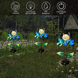 Solar Garden Lights Outdoor Decor - Solar Metal Flower Stake Lights Decorative Garden Stakes Garden Spinner Waterproof for Yard, Patio,Landscape,Garden Gift - Glow-Paradise