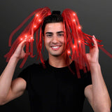 LED Light Up Noodle Headband Flashing Dreads (Red Color, 1 Quantity Per Pack) - Glow-Paradise