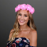 LED Light Up Flowers Halo Headband (Pink Color, 1 Quantity Per Pack) - Glow-Paradise
