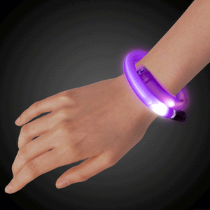 LED Light Up Purple Tube Bracelets (Purple Color, 1 Bracelet Per Pack) - Glow-Paradise