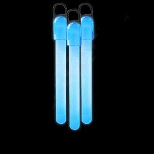 6 Inch Slim Glow Sticks With Lanyards (Blue Color, 12 Count Per Pack) - Glow-Paradise
