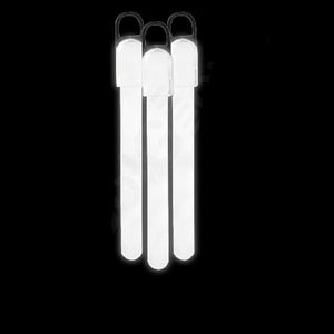 6 Inch Slim Glow Sticks With Lanyards (White Color, 12 Count Per Pack) - Glow-Paradise