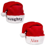 Nice & Naughty Santa Hats (2 Quantity Per Pack) - Glow-Paradise