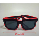LED Light Up Pixel Meme Sunglasses (Red Color, 1 Per Pack) - Glow-Paradise
