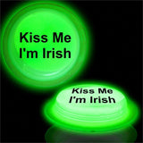 Kiss Me I'm Irish Green Glow Badge - Glow-Paradise