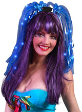 LED Light Up Noodle Headband Flashing Dreads (Blue Color, 1 Quantity Per Pack) - Glow-Paradise