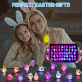 50 pcs Easter Flash LED Light Up Rings Glow in the Dark Party Supplies (Assorted Colors, 50 Pieces Per Pack) - Glow-Paradise