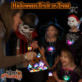 Halloween Flash LED Light Up Necklace Toys Treats Glow in the Dark Party Supplies (10 Pieces Per Pack) - Glow-Paradise
