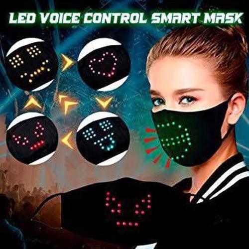Voice-Activated LED Face Mask, Smart Voice Control, Sound Reactive (6 Patterns RGB) - Glow-Paradise