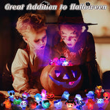 50 pcs Halloween Flash LED Light Up Rings Glow in the Dark Party Supplies (Assorted Colors, 50 Pieces Per Pack) - Glow-Paradise