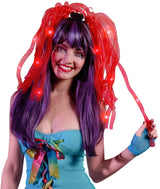 LED Light Up Noodle Headband Flashing Dreads (Red Color, 1 Quantity Per Pack) - Glow-Paradise