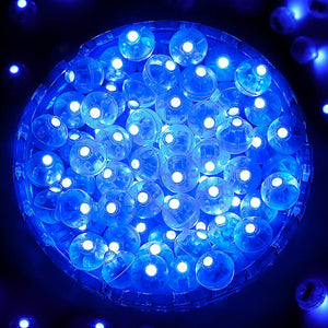 100PCs Mini Led Lights, Led Balloons Light up Balloons for Party Decorations Neon Party Lights for Paper Lantern Easter Eggs Birthday Party Wedding Halloween Christmas Decoration - Blue - Glow-Paradise