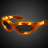 LED Flashing Light Up Sunglasses (Orange Color, 1 Per Pack) - Glow-Paradise
