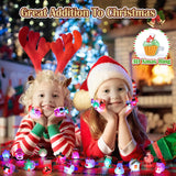 50 pcs Christmas Flash LED Light Up Rings Glow in the Dark Party Supplies (Assorted Colors, 50 Pieces Per Pack) - Glow-Paradise