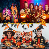 LED Flashing Light Up Halloween Pumpkin Jack O Lantern Necklace Holiday Party Bulbs for Party Decoration (4 Count Per Pack) - Glow-Paradise