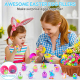 50 pcs Easter Flash LED Light Up Rings Glow in the Dark Party Supplies (Assorted Colors, 50 Pieces Per Pack) - Glow-Paradise