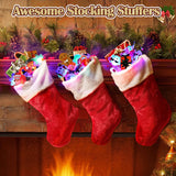 50 pcs Christmas Flash LED Light Up Rings Glow in the Dark Party Supplies (Assorted Colors, 50 Pieces Per Pack) - Glow-Paradise