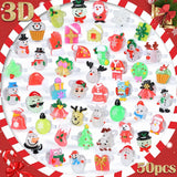 50 pcs Christmas Flash LED Light Up Rings Glow in the Dark Party Supplies (Assorted Colors, 50 Pieces Per Pack) - Glow-Paradise