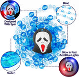 Halloween Flash LED Light Up Spin Necklaces Glow in the Dark Party Supplies (15 Necklaces Per Pack) - Glow-Paradise