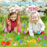 50 pcs Easter Flash LED Light Up Rings Glow in the Dark Party Supplies (Assorted Colors, 50 Pieces Per Pack) - Glow-Paradise