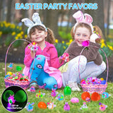 50 pcs Easter Flash LED Light Up Rings Glow in the Dark Party Supplies (Assorted Colors, 50 Pieces Per Pack) - Glow-Paradise