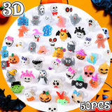 50 pcs Halloween Flash LED Light Up Rings Glow in the Dark Party Supplies (Assorted Colors, 50 Pieces Per Pack) - Glow-Paradise