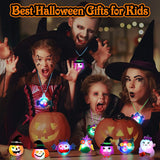 Halloween Flash LED Light Up Necklace Toys Treats Glow in the Dark Party Supplies (10 Pieces Per Pack) - Glow-Paradise