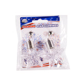 LED Light Up Star Shape Clip-On Earrings (White Color, 1 Pair Per Pack) - Glow-Paradise