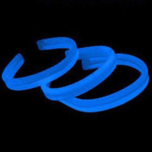 8 Inch Twister Glow Stick Bracelets (Blue Color, 40 Counts Per Pack) - Glow-Paradise