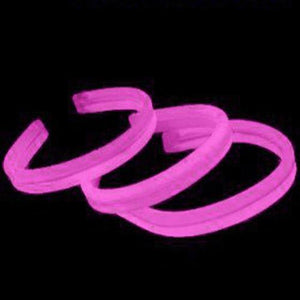 8 Inch Twister Glow Stick Bracelets (Pink Color, 40 Counts Per Pack) - Glow-Paradise