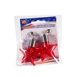 LED Light Up Star Shape Clip-On Earrings (Red Color, 1 Pair Per Pack) - Glow-Paradise