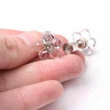 LED Light Up Flower Stud Earrings (Purple Color, 1 Pair Per Pack) - Glow-Paradise
