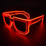 LED Light Up Pixel Meme Sunglasses (Red Color, 1 Per Pack) - Glow-Paradise