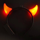 LED Light Up Devil Horns (Red Color, 1 Quantity Per Pack) - Glow-Paradise