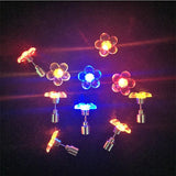 LED Light Up Flower Stud Earrings (Purple Color, 1 Pair Per Pack) - Glow-Paradise