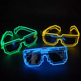 LED Light Up Pixel Meme Sunglasses (Red Color, 1 Per Pack) - Glow-Paradise