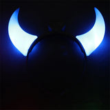 LED Light Up Devil Horns (Blue Color, 1 Quantity Per Pack) - Glow-Paradise