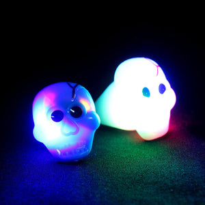 LED Light Up Skull Jelly Ring (Assorted Colors, 24 Rings Per Pack) - Glow-Paradise