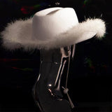 Premium LED Cowboy Hat (White Color, 1 Quantity Per Pack) - Glow-Paradise