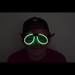 Glow Stick Eyeglasses - Aviator Style (Green Color, 50 Eyeglasses Per Pack) - Glow-Paradise